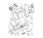 Whirlpool LTE6234DT5 dryer bulkhead parts diagram