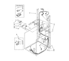 Whirlpool LTE6234DT5 dryer support and washer harness parts diagram