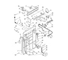 Whirlpool LXR7244PQ4 controls and rear panel parts diagram