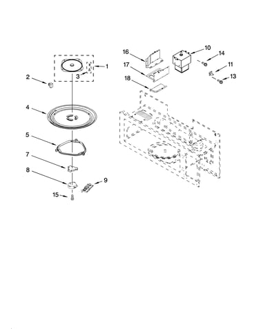 Magnetron and turntable parts