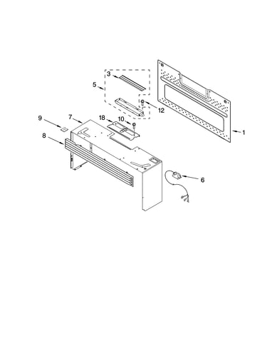 Cabinet and installation parts