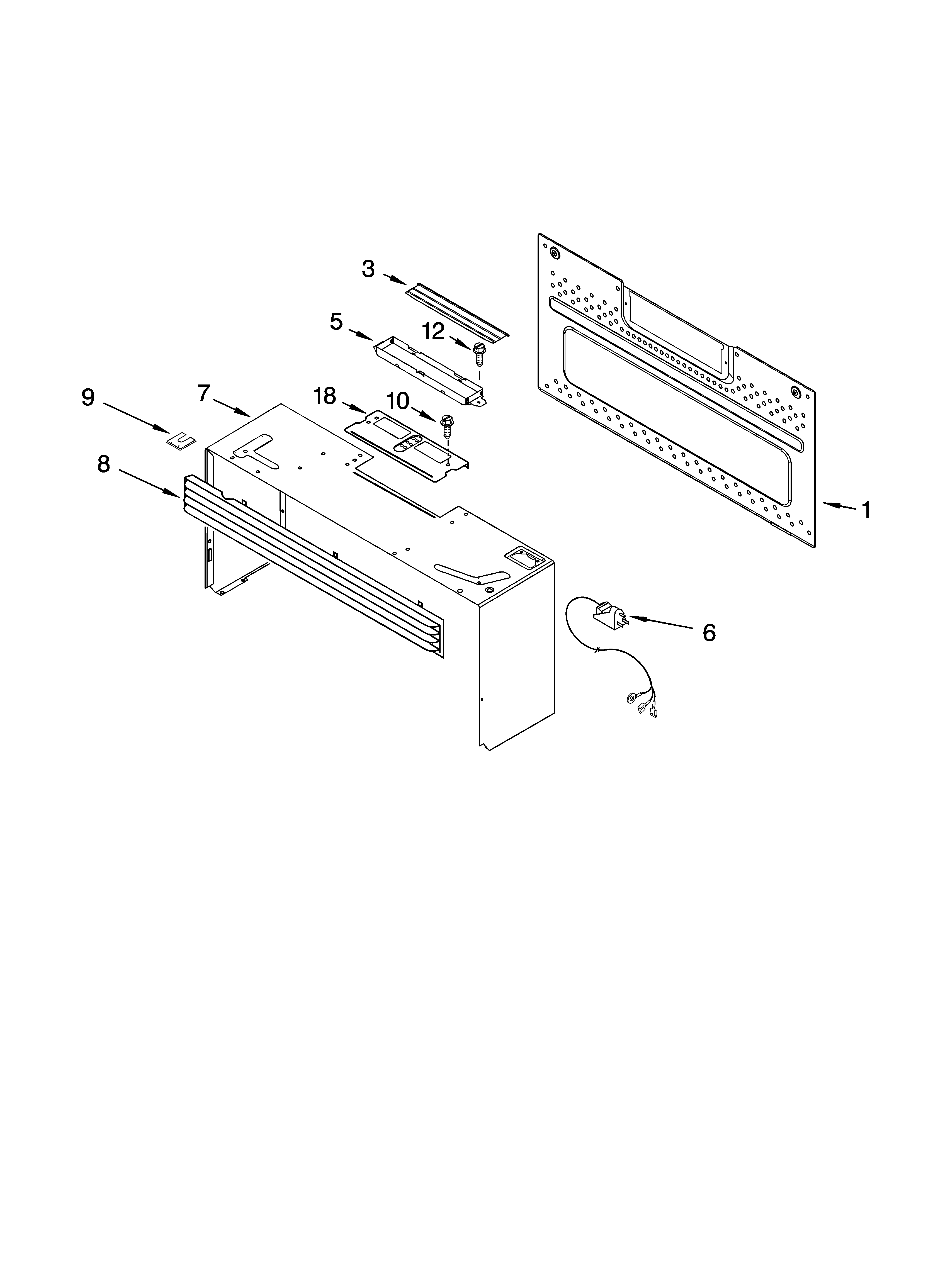 Cabinet and installation parts
