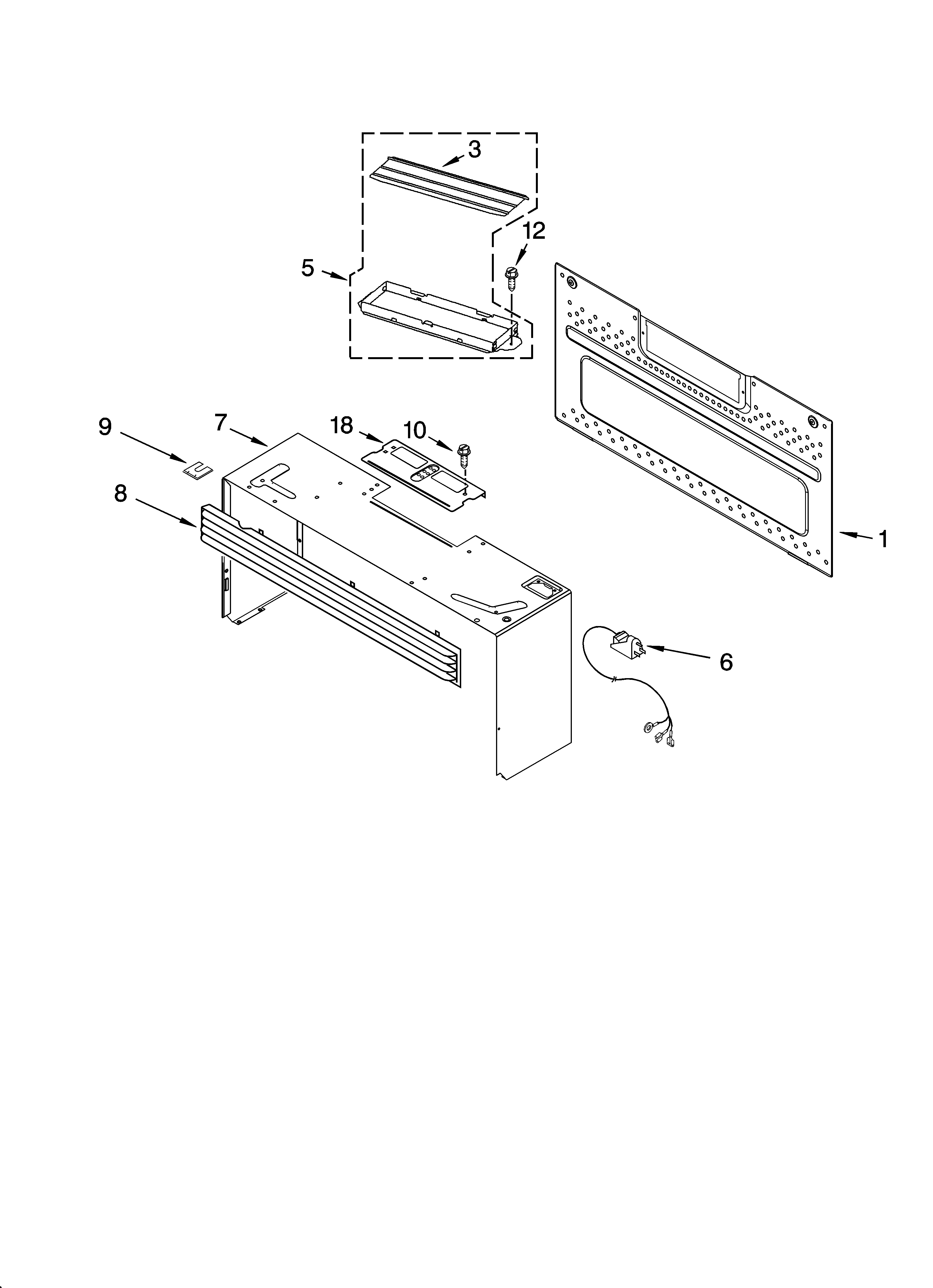 Cabinet and installation parts
