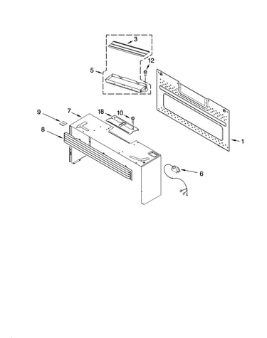 Cabinet and installation parts