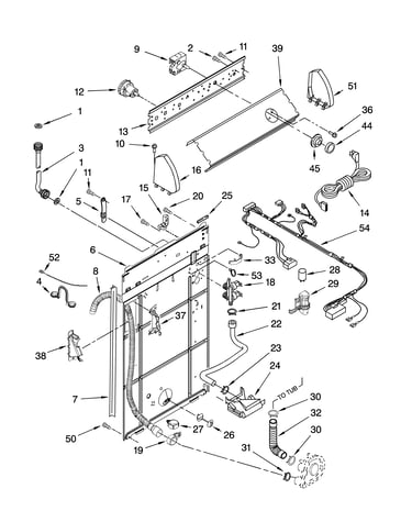 Control and rear panel parts