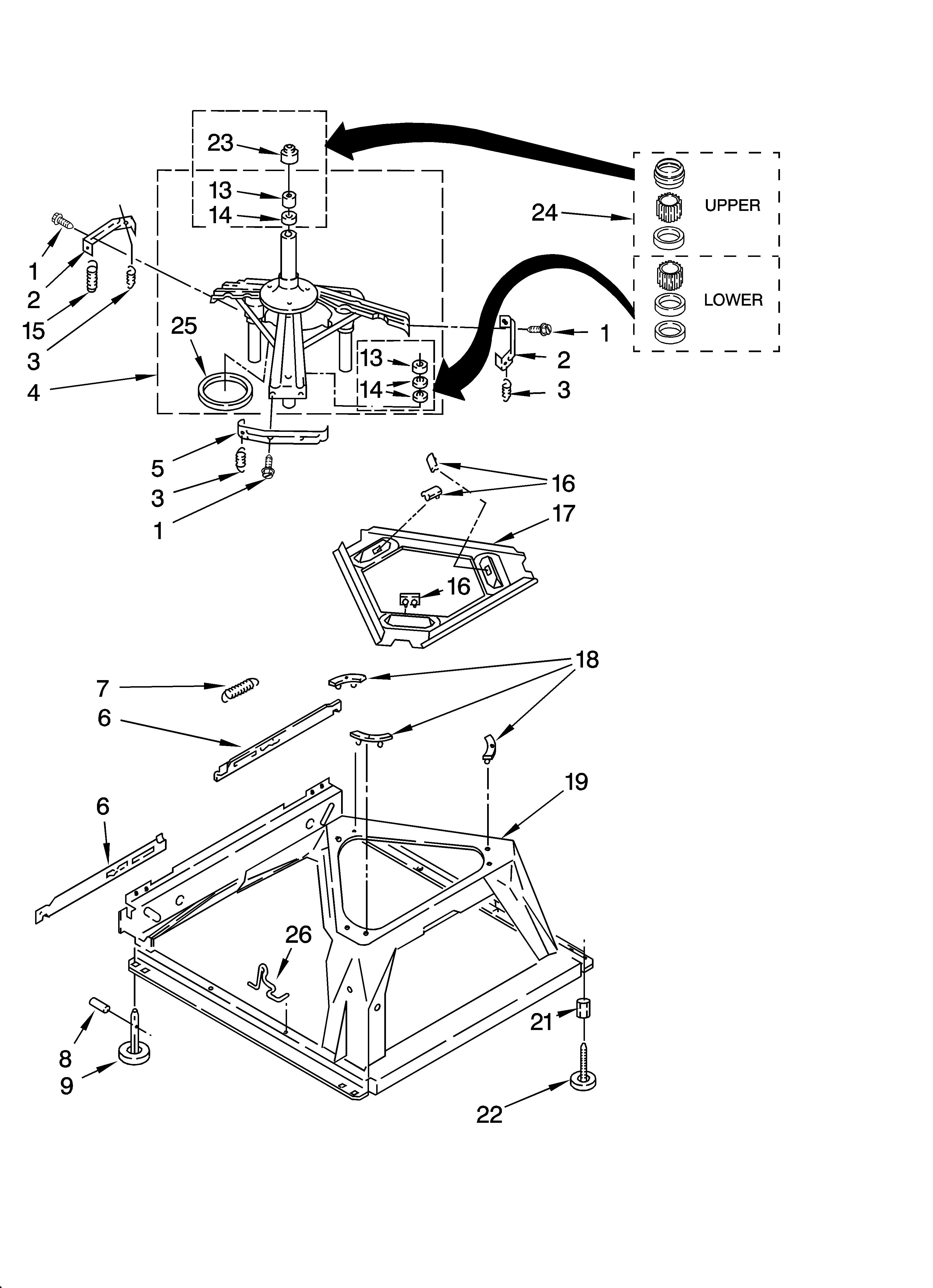 Machine base parts