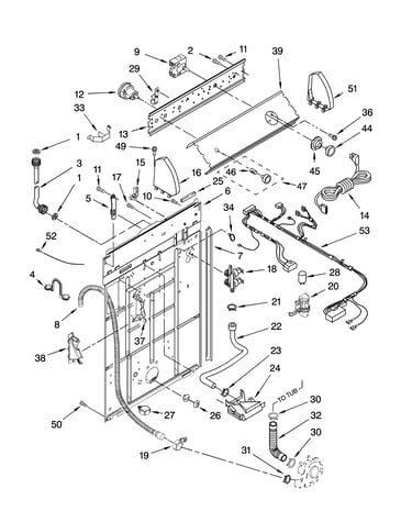 Controls and rear panel parts