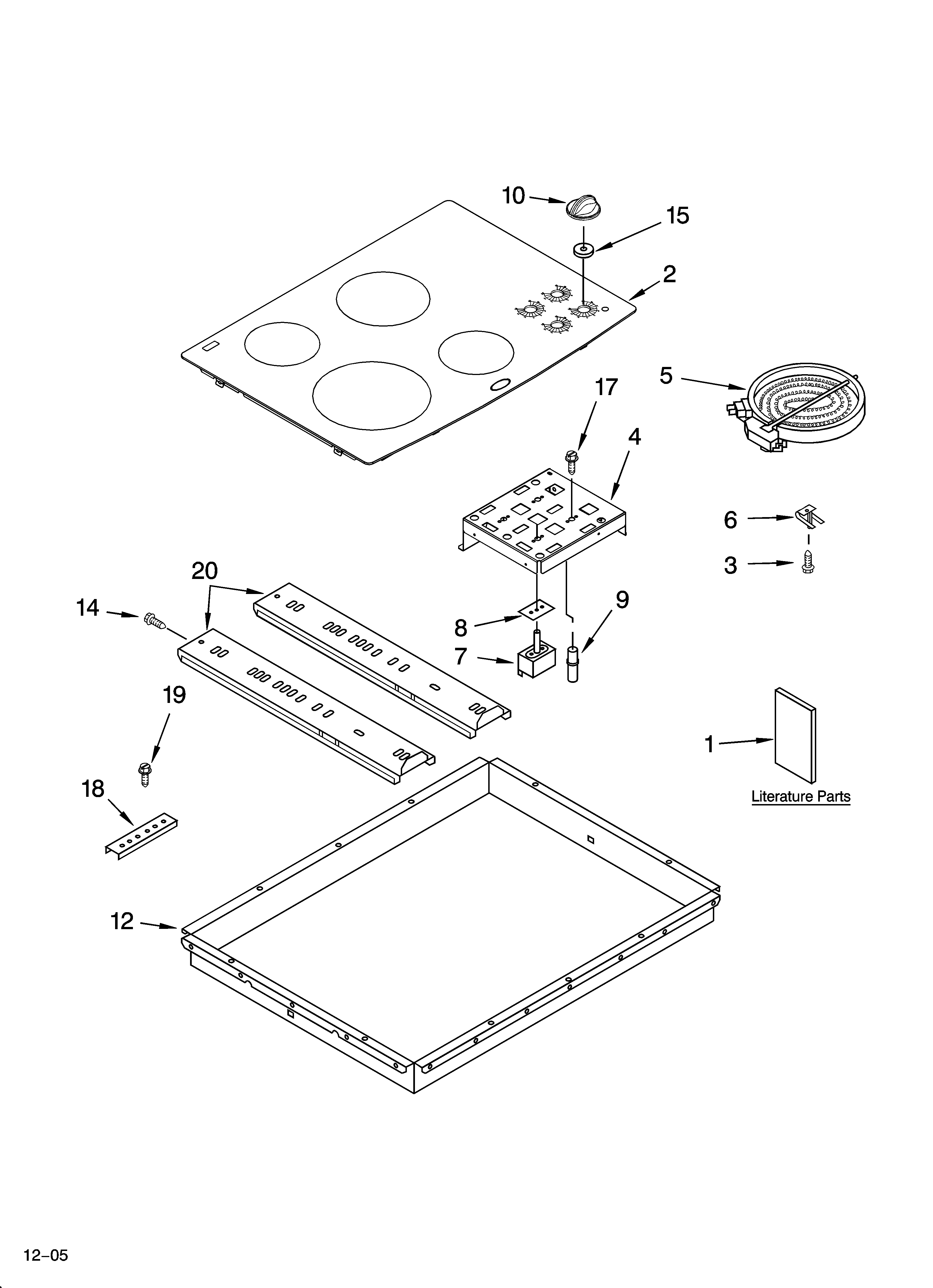 Cooktop parts, optional parts