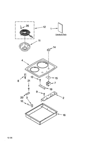 Cooktop parts, optional parts