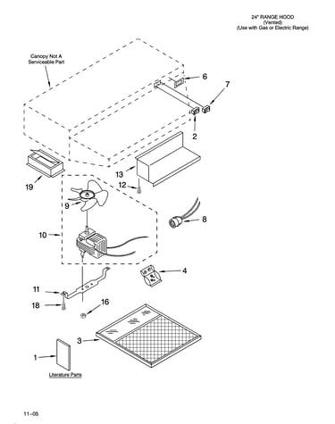 Range hood parts