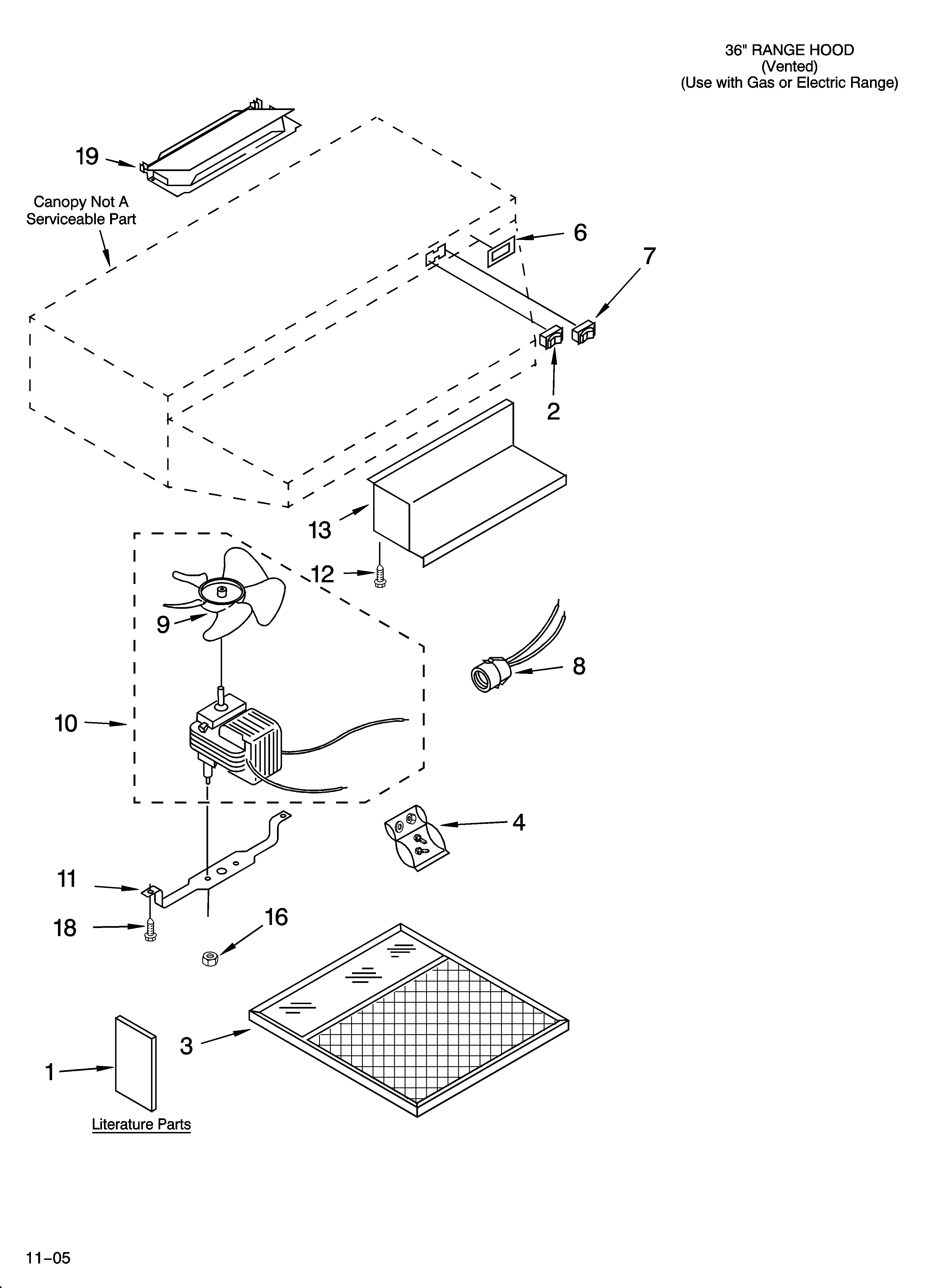 RANGE HOOD PARTS