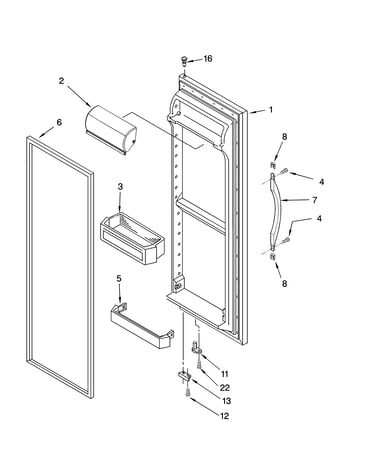 Refrigerator door parts