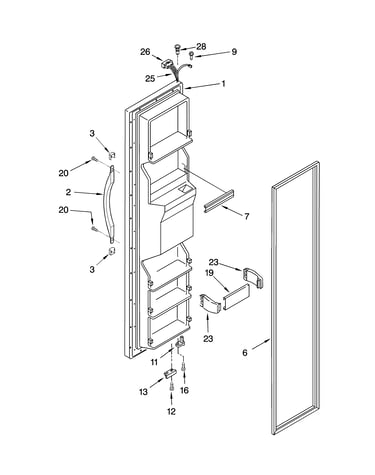 Freezer door parts