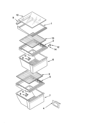 Refrigerator shelf parts