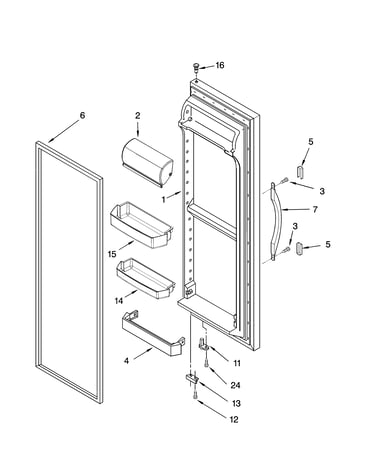 Refrigerator door parts
