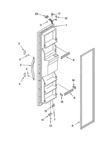 Freezer door parts