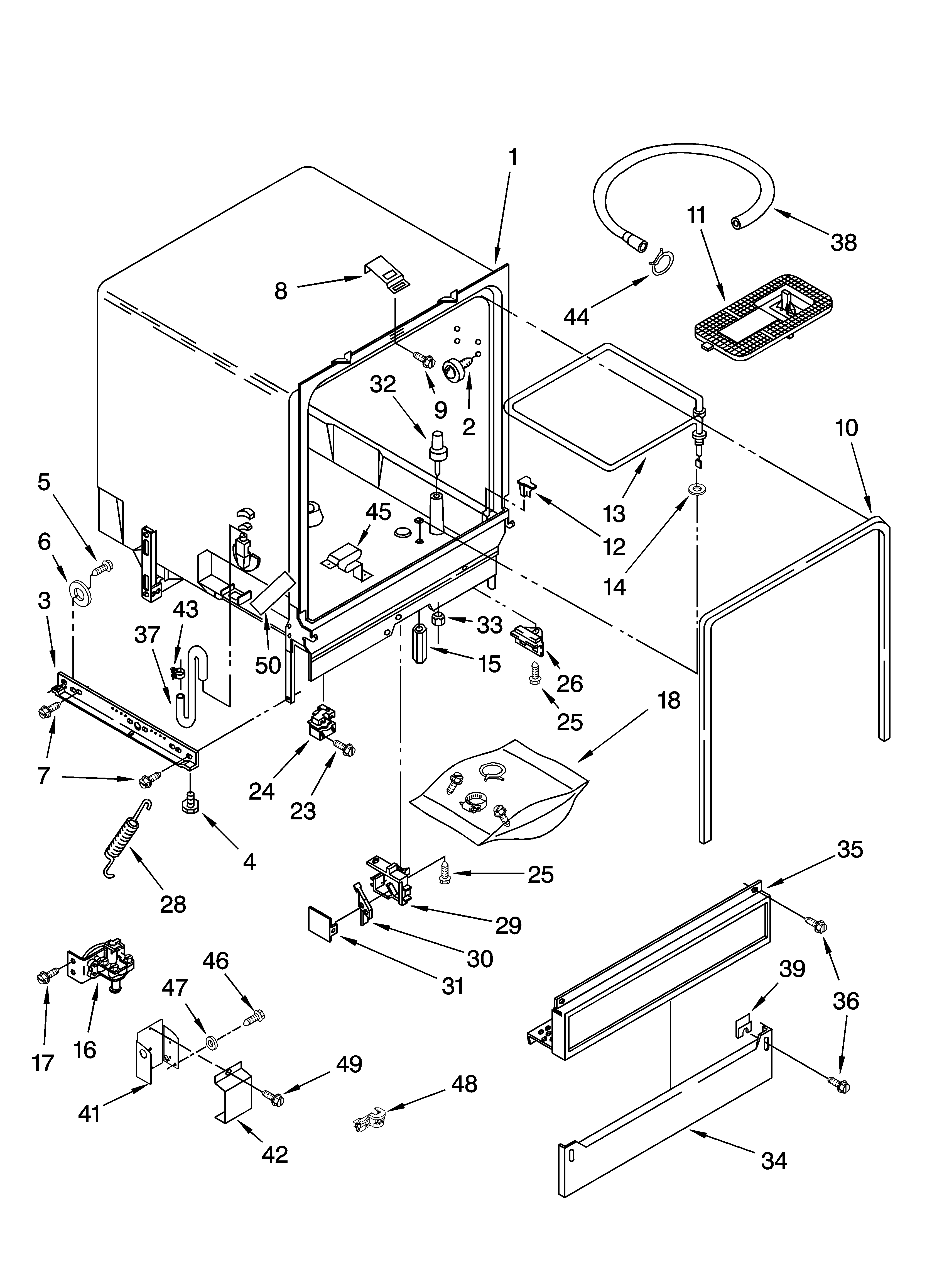 Tub assembly parts
