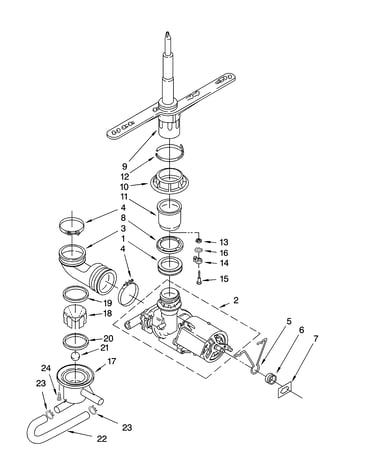 Pump and spray arm parts