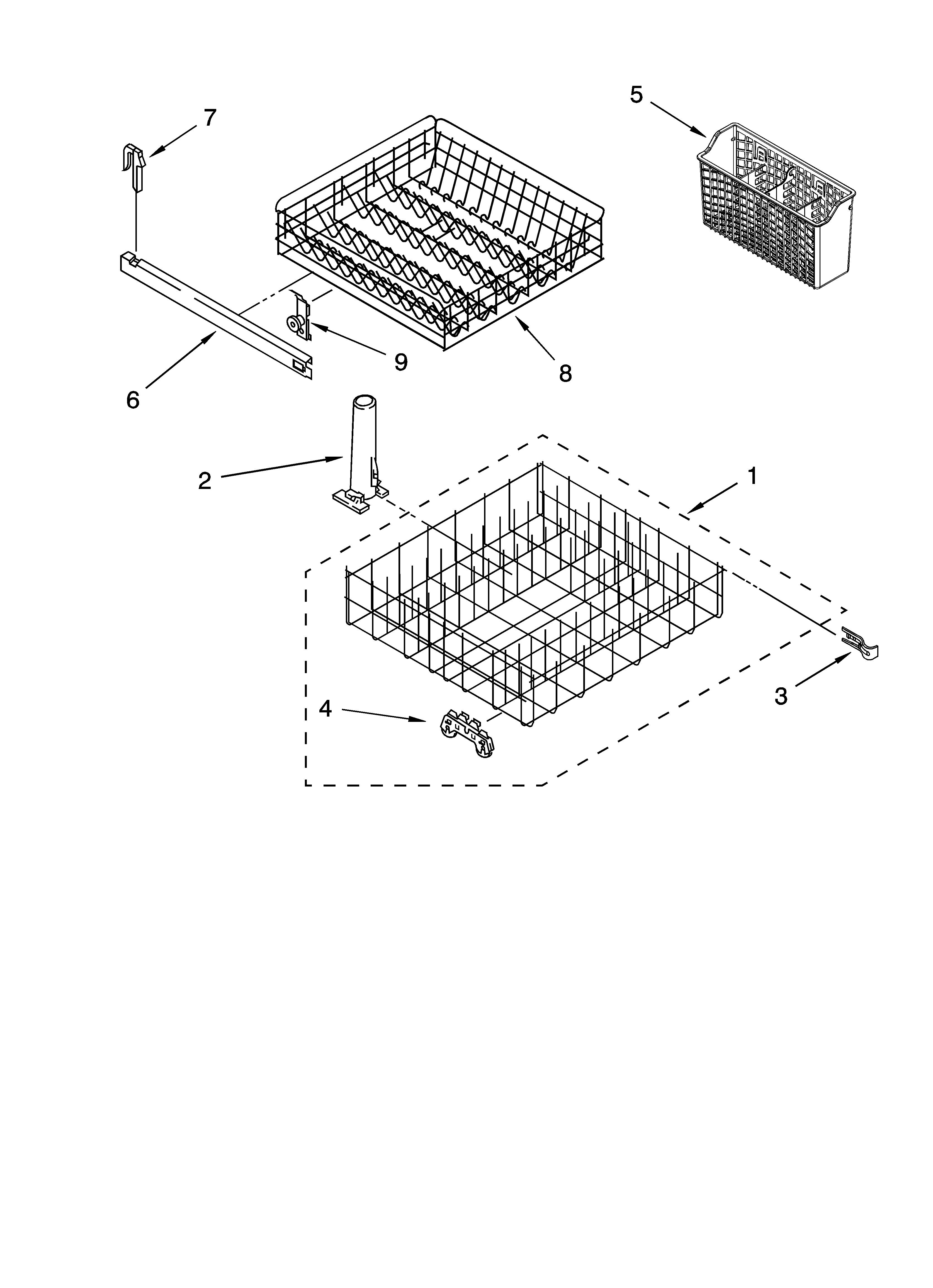 Dishrack parts, optional parts (not included)