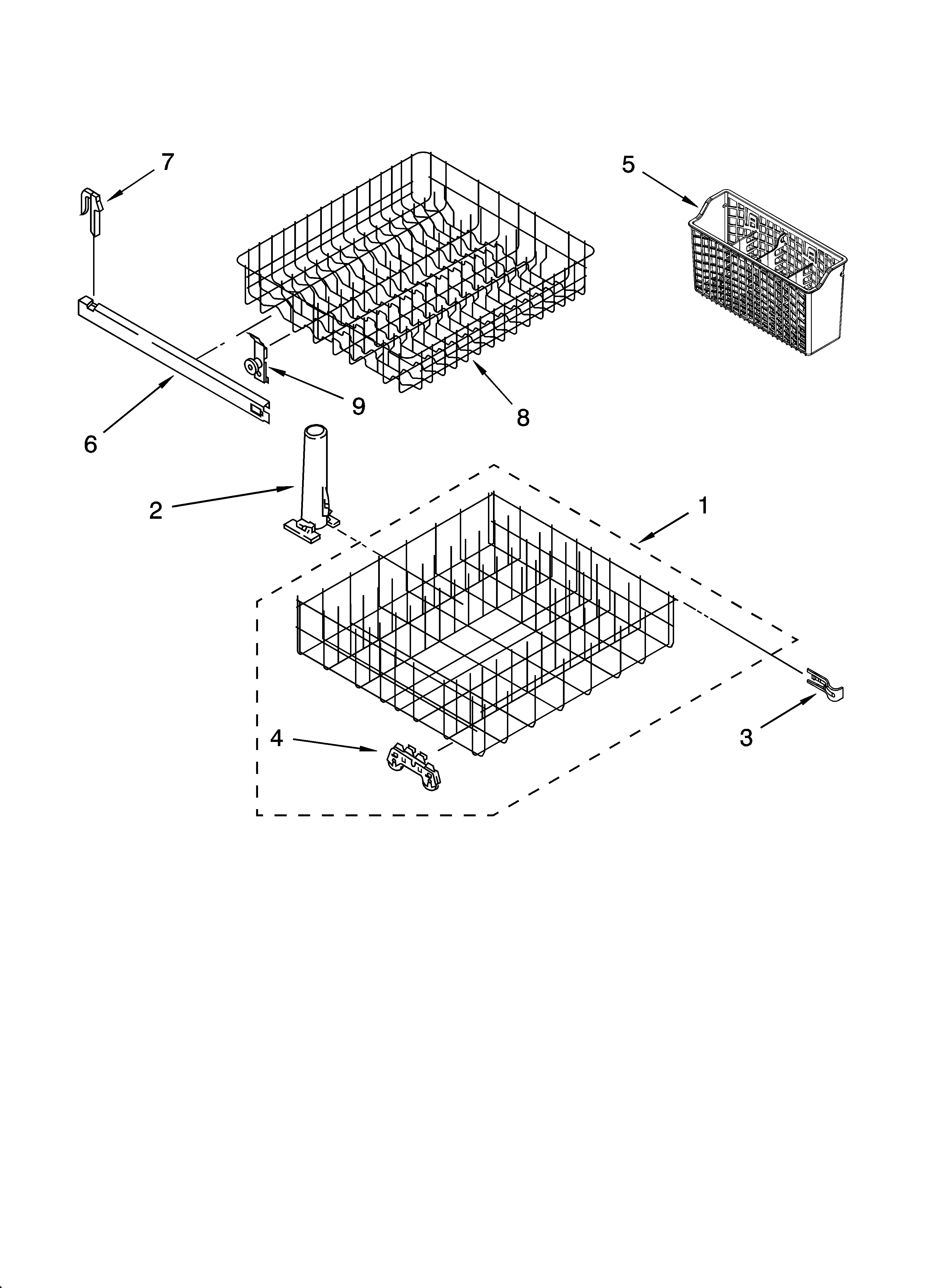 Dishrack parts, optional parts (not included)