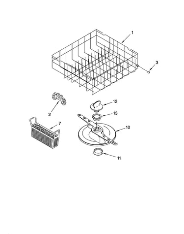 Lower dishrack parts, optional parts (not included)