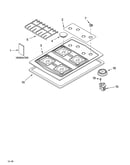 Cooktop, burner and grate parts