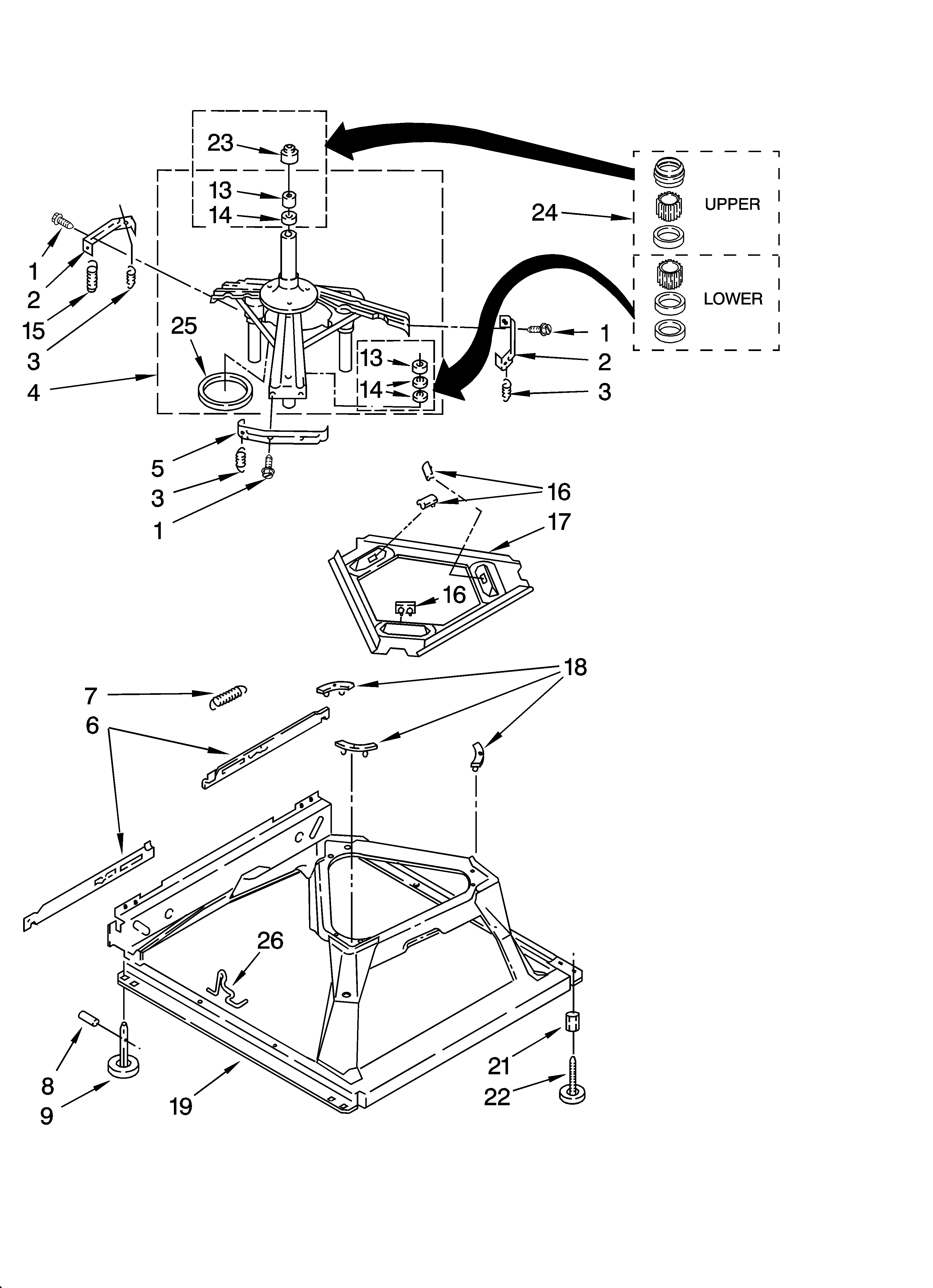 Machine base parts