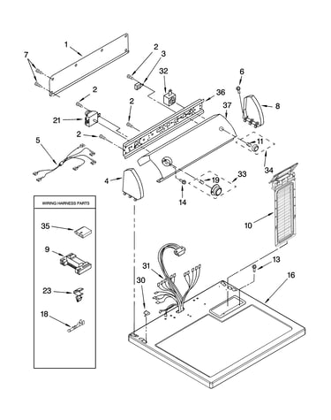 Top and console parts