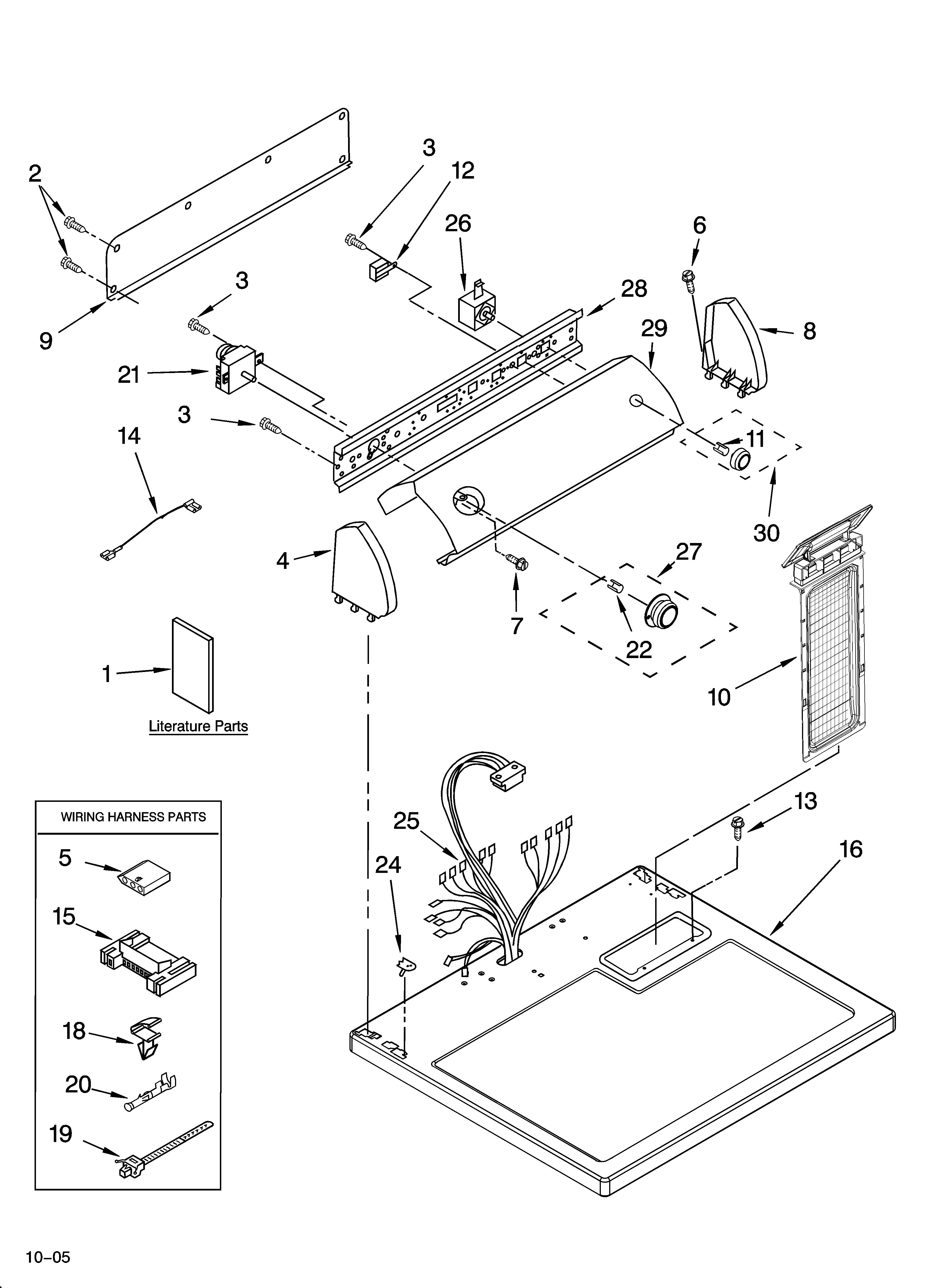 Top and console parts