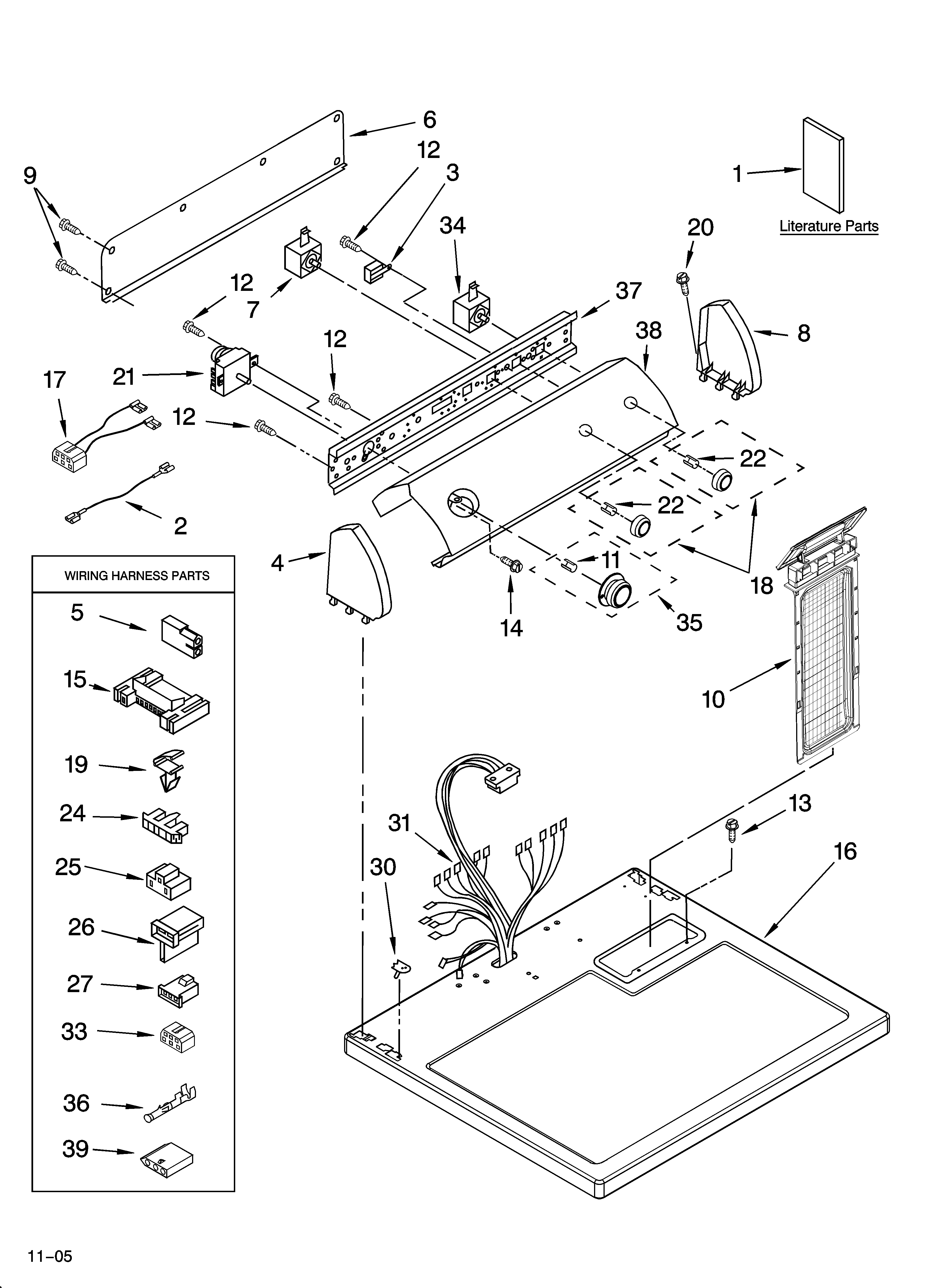 Top and console parts