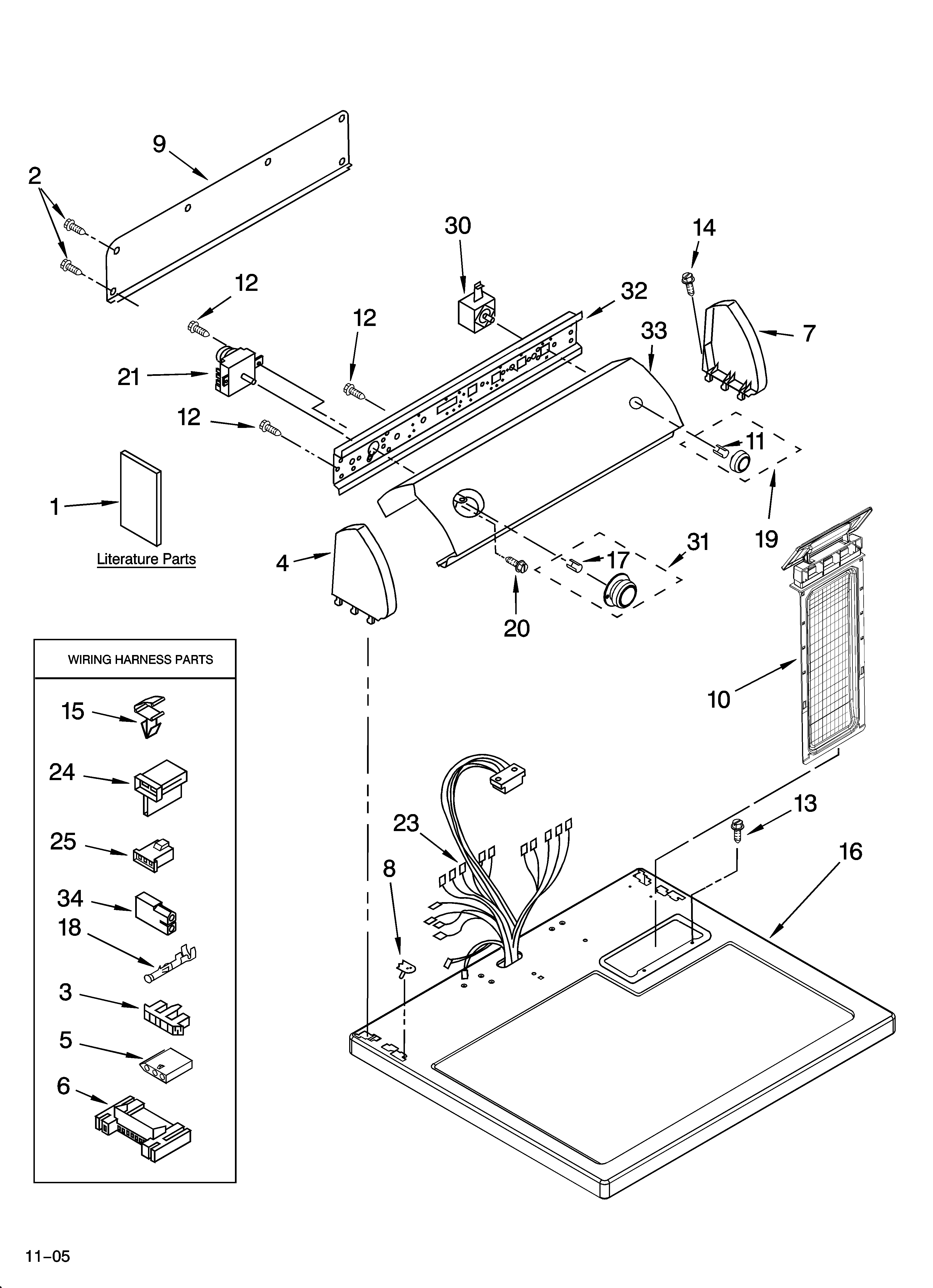 Top and console parts