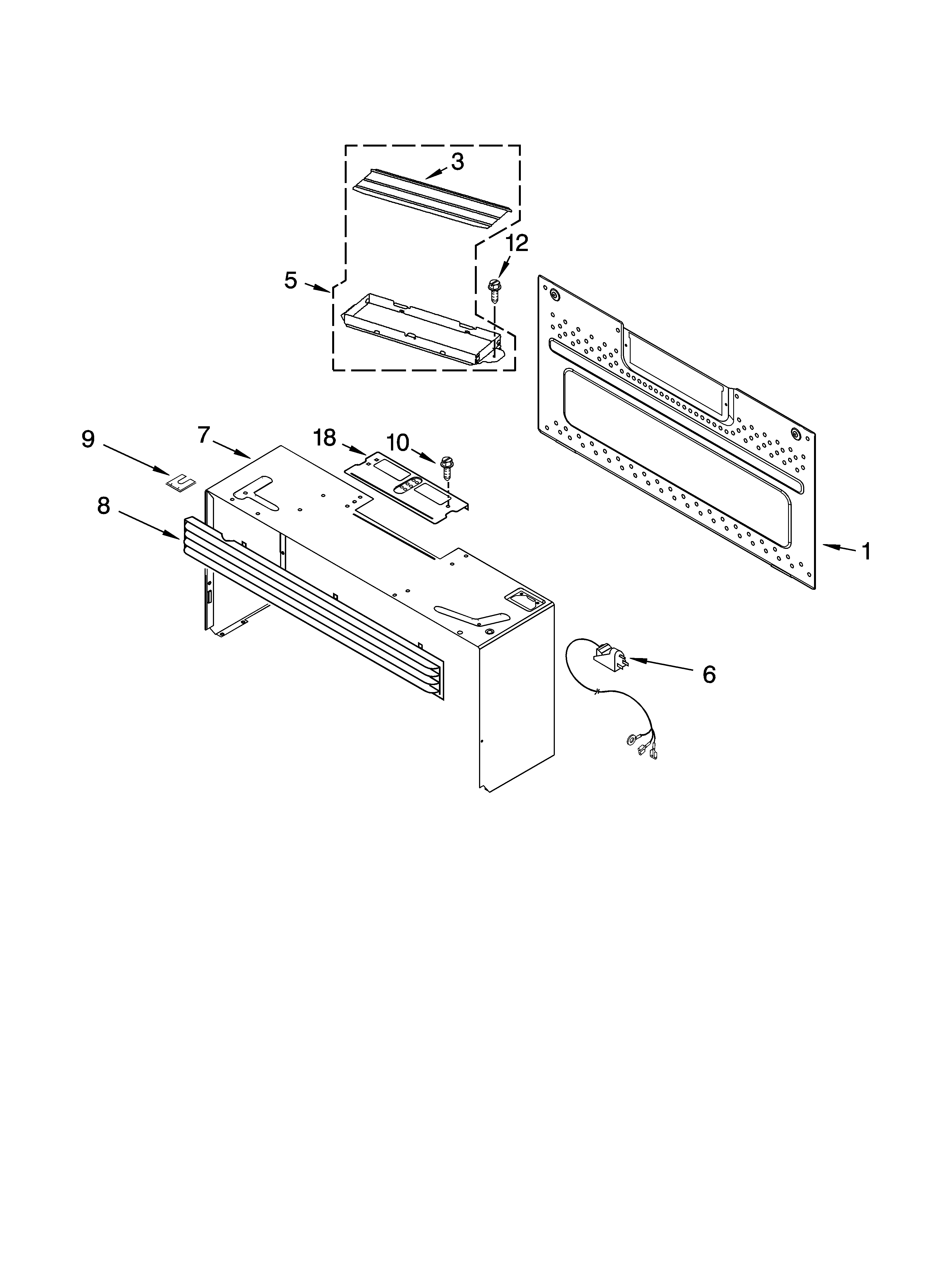 Cabinet and installation parts