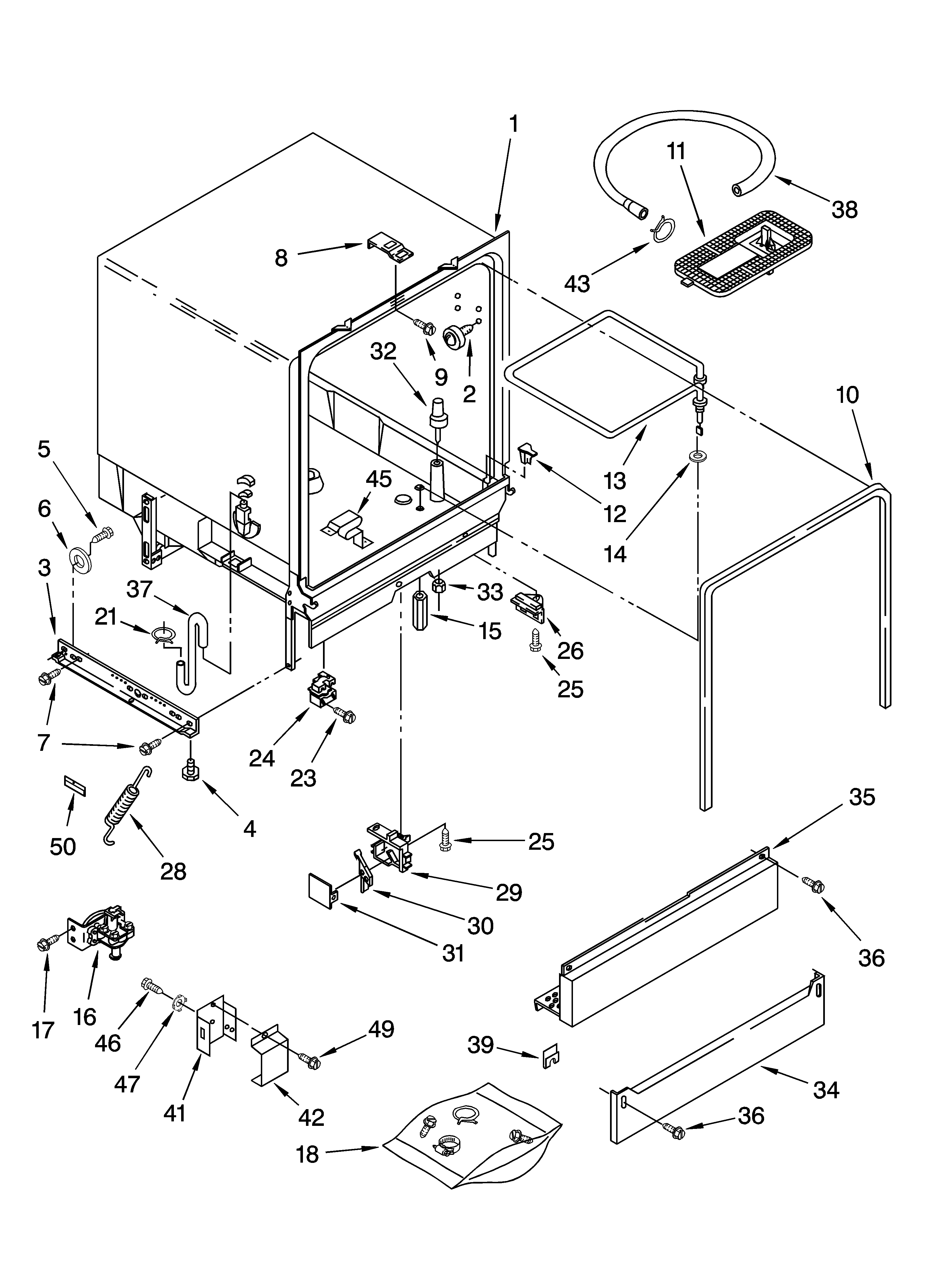 Tub assembly parts
