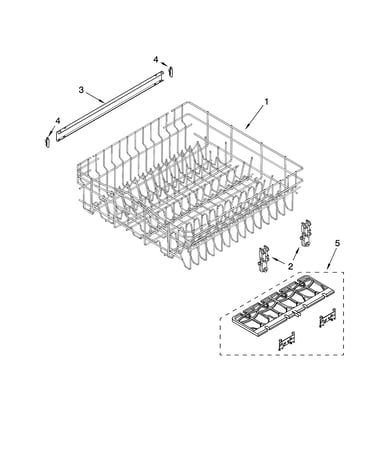 Upper rack and track parts