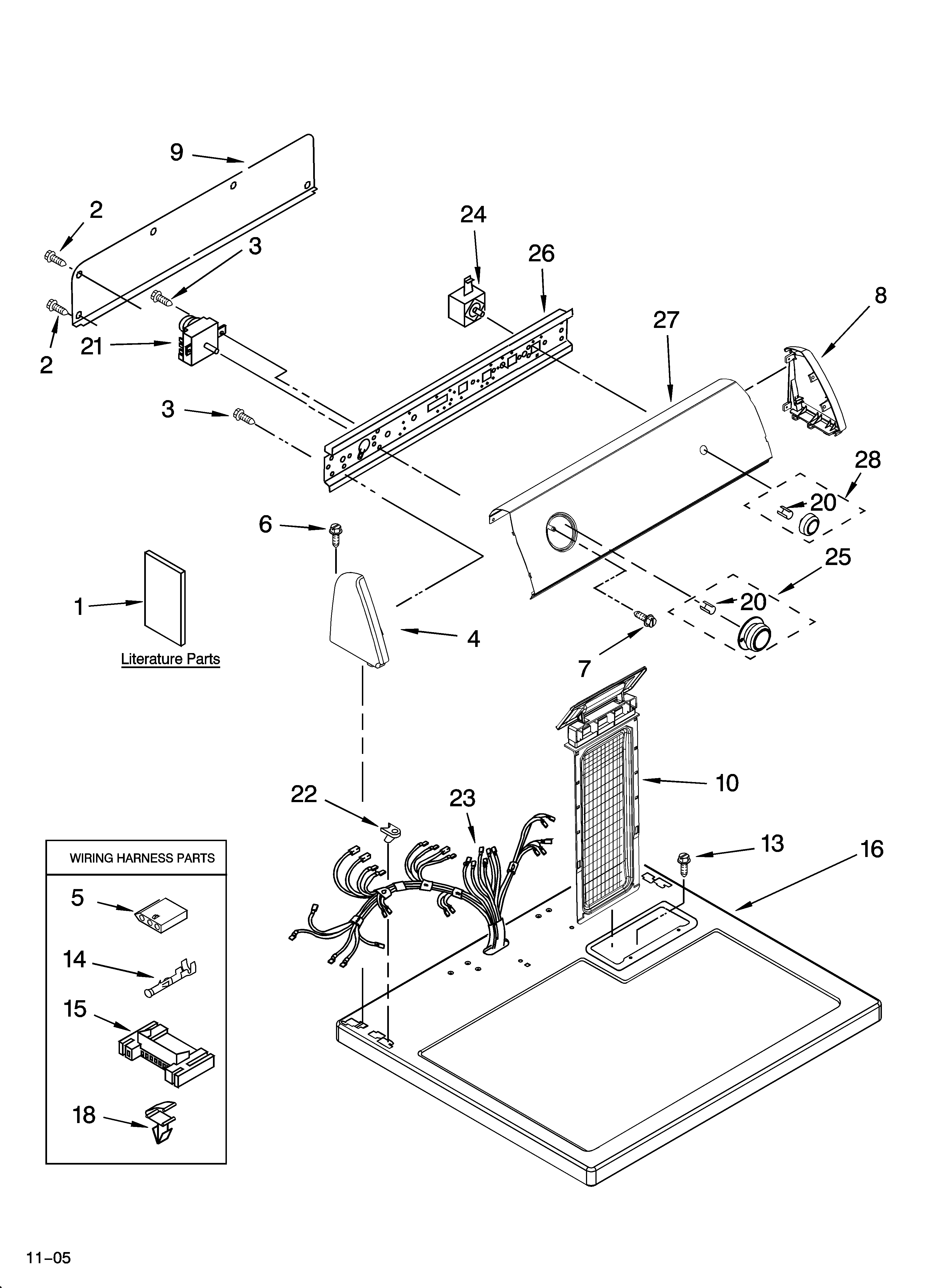 Top and console parts