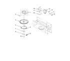 Whirlpool YMH1141XMB3 magnetron and turntable parts diagram