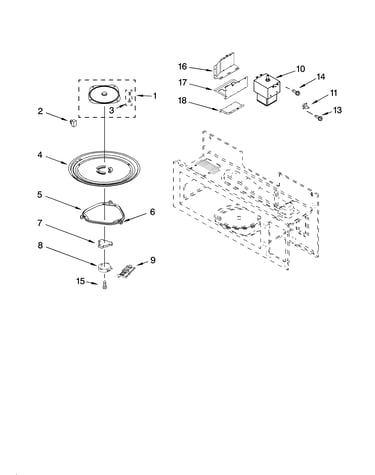 Magnetron and turntable parts
