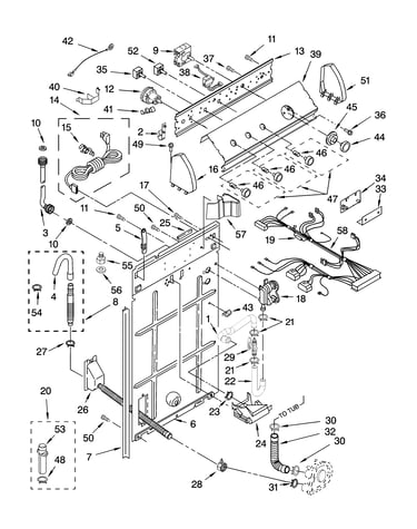 Controls and rear panel parts