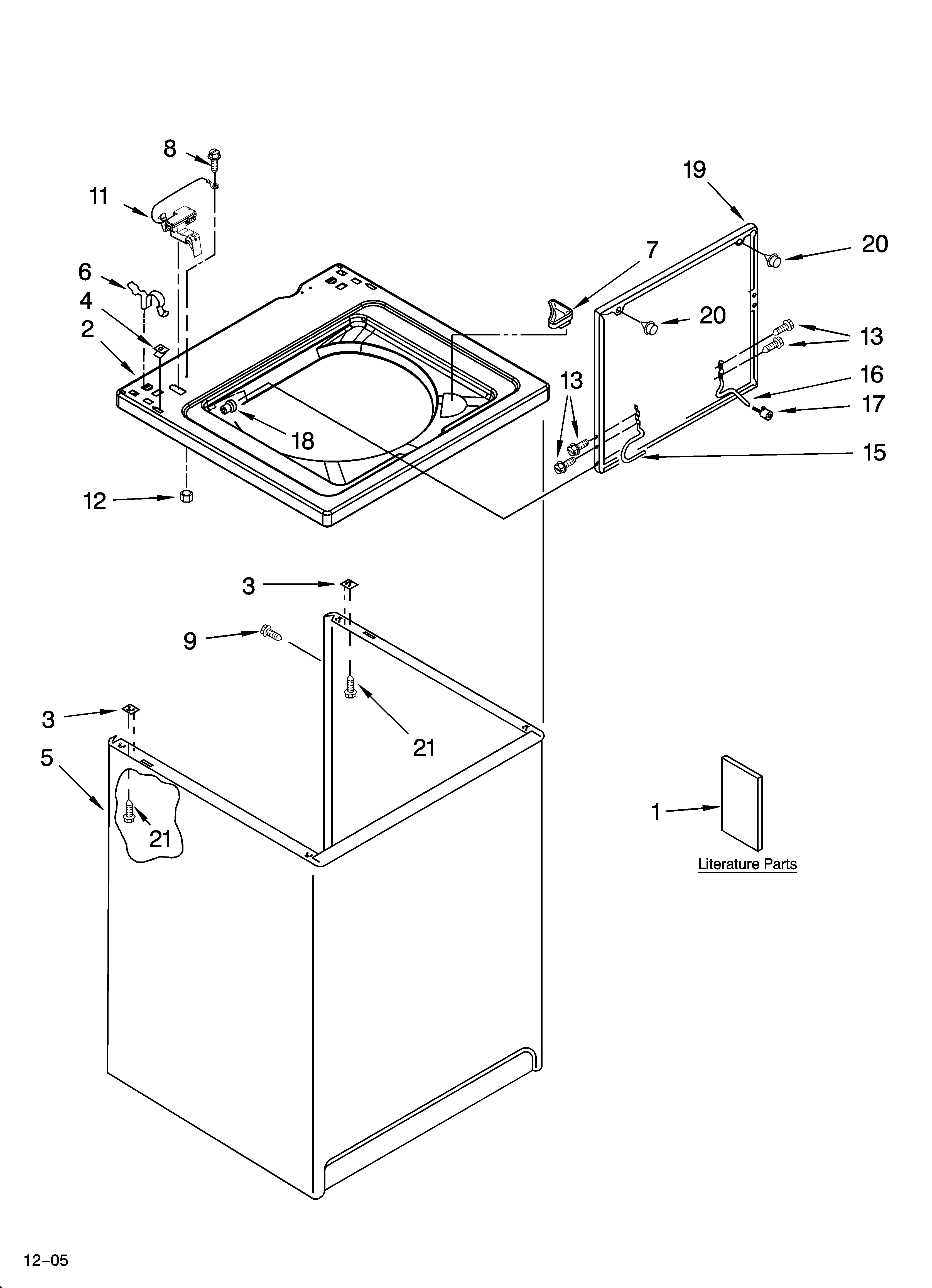 Top and cabinet parts