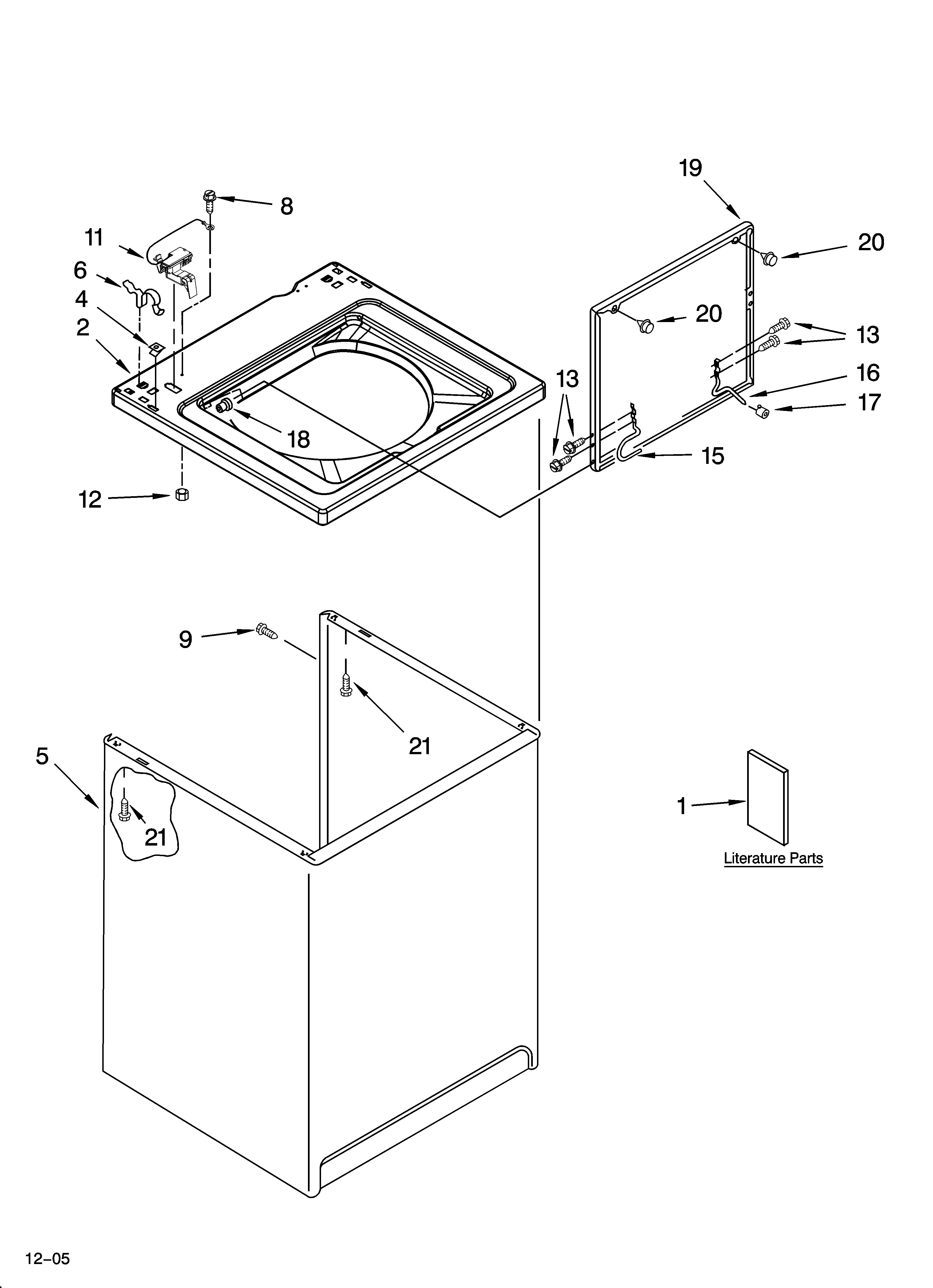 Top and cabinet parts