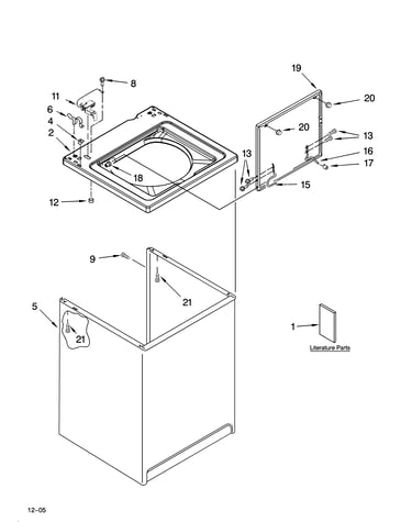 Top and cabinet parts