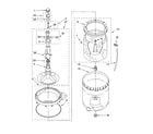 Whirlpool 3XLBR5432JQ4 agitator, basket and tub parts diagram