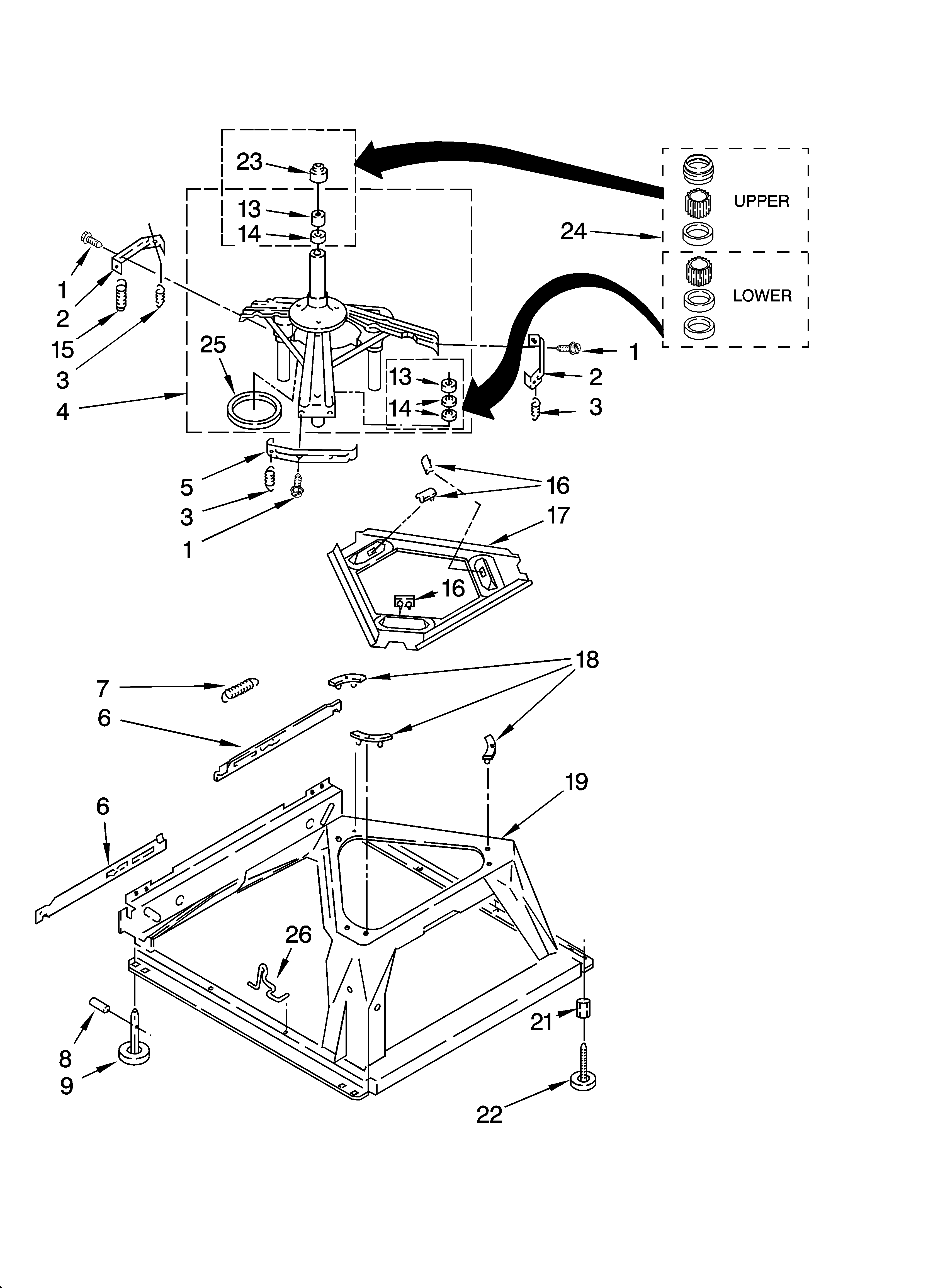 Machine base parts
