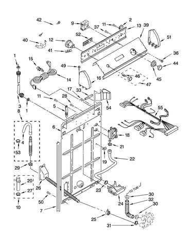 Controls and rear panel parts