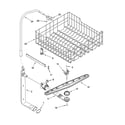 Whirlpool DP940PWPQ2 upper dishrack and water feed parts diagram