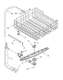 Upper dishrack and water feed parts