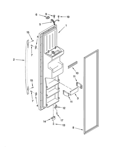Freezer door parts
