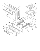 Oven door and broiler parts