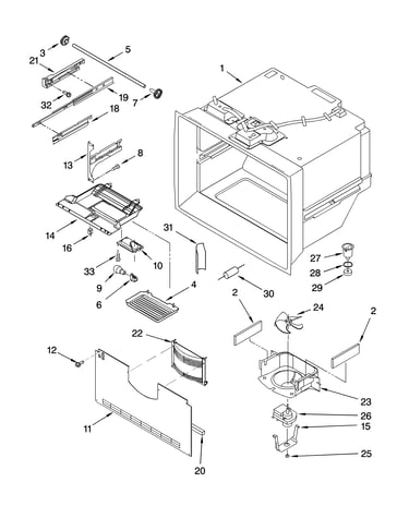 Freezer liner parts