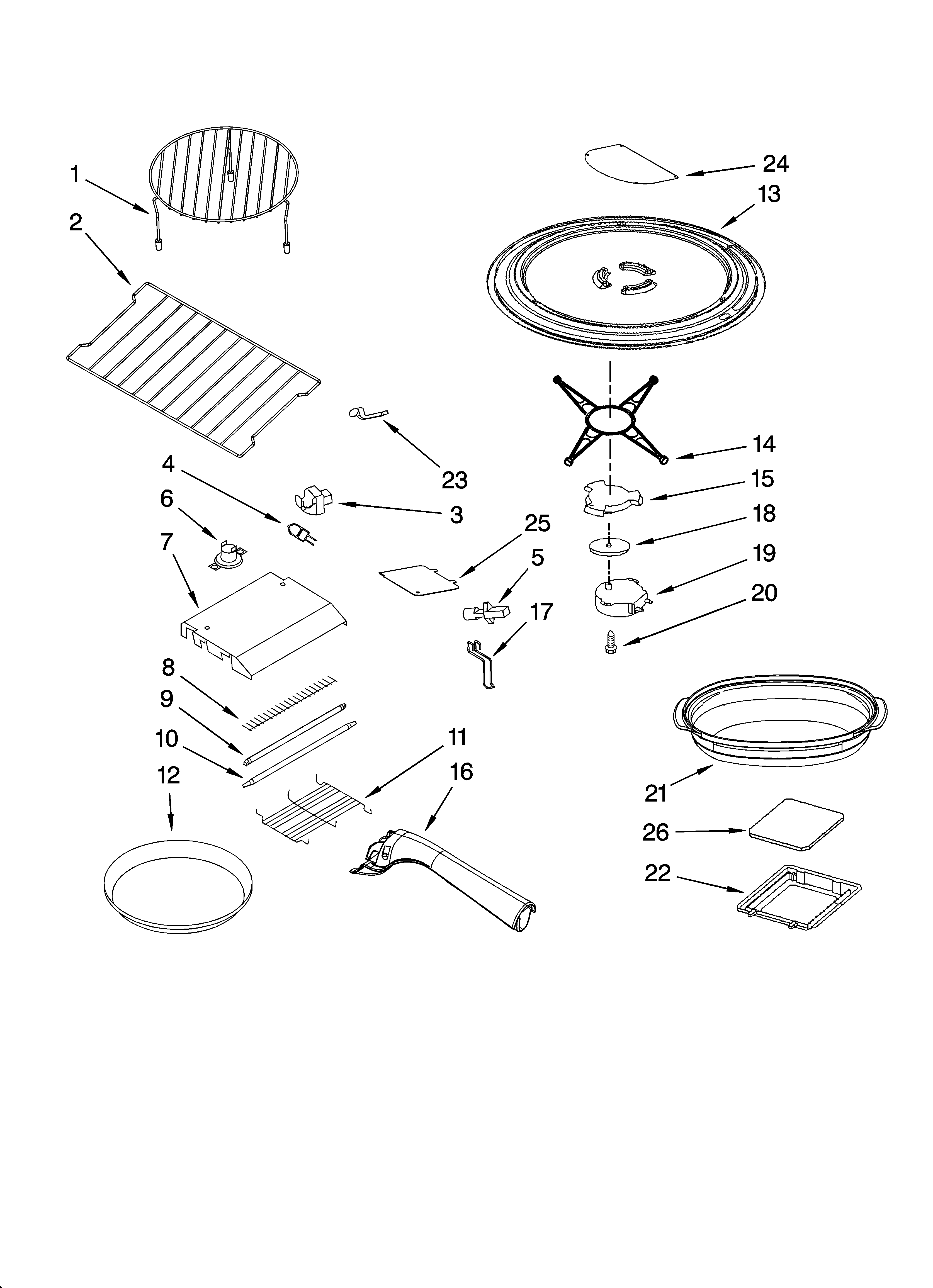 Rack and turntable parts